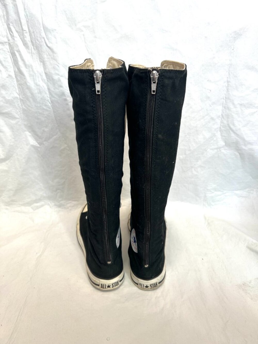 Converse Knee High Tall sneakers XXHI Shoes Black canvas womens 9 y2k boots zip - Picture 4 of 15